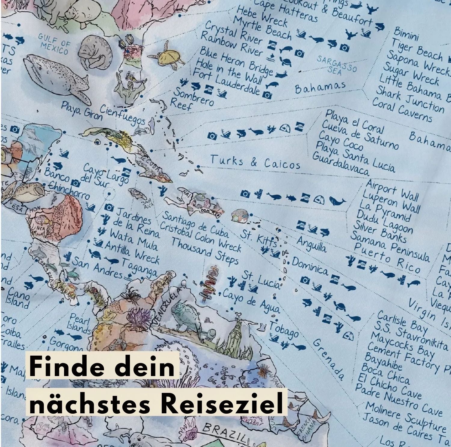 Serenosole™ WanderMap | Erkunde die besten Tauchspots der Welt – auf einer atemberaubenden Karte | Ultimative Tauchkarte 2025