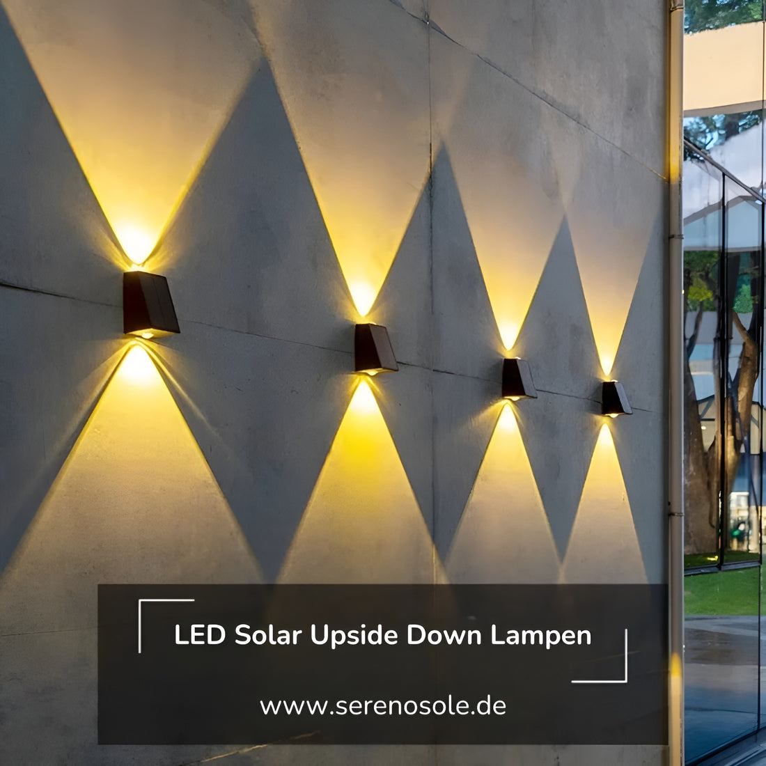 Serenosole™ Kabellose LED Solar Upside Down Lampen - Schaffe die perfekte Atmosphäre in deinem Garten! (1+1 GRATIS)