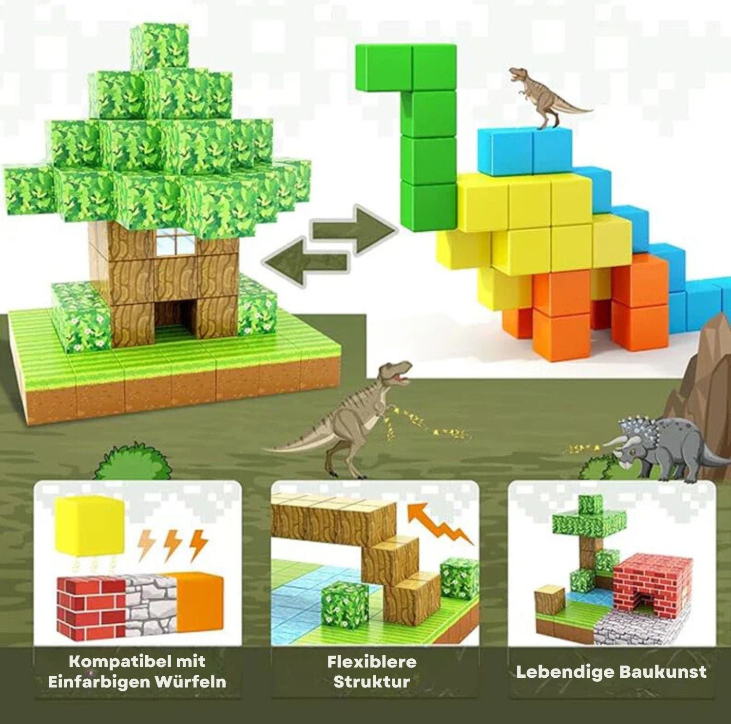 Serenosole™ MagniCraft Magnetisches Bauspielzeug | Endloser Spaß und Kreativität mit Magnetbausteinen