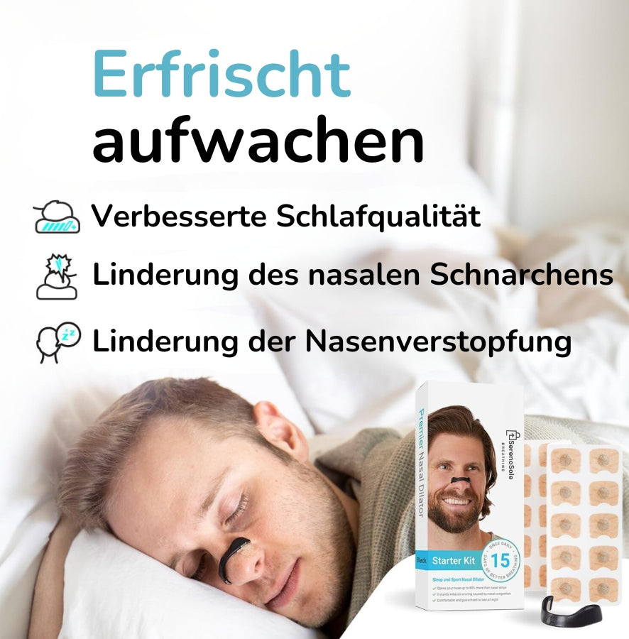 Serenosole™ Starterpaket für Nasenstreifen | Verbessere deine Schlafqualität und deine Gesundheit