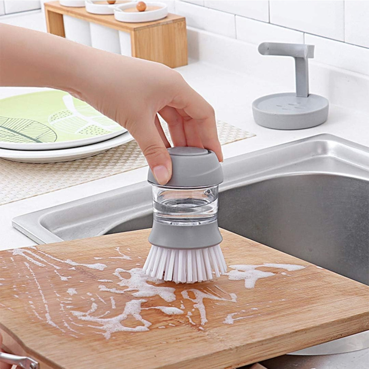 Sérénosols™DispensBrush | Nettoyage efficace et gain de temps avec dosage contrôlé du savon (1 1 GRATUIT)
