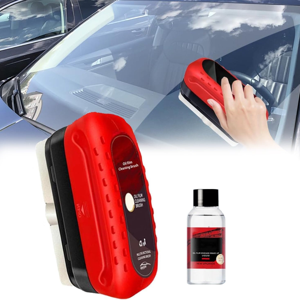 Serenosole™ Car Glass Cleaner Brush For Car Windshield Oil Film Cleaner