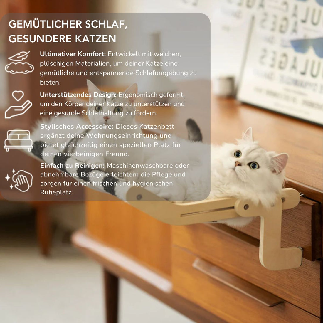 Serenosole™ CatNap Katzenbett | Ein gemütliches Plätzchen für deinen lieben Vierbeiner | Aus hochwertigen Materialien gefertigt