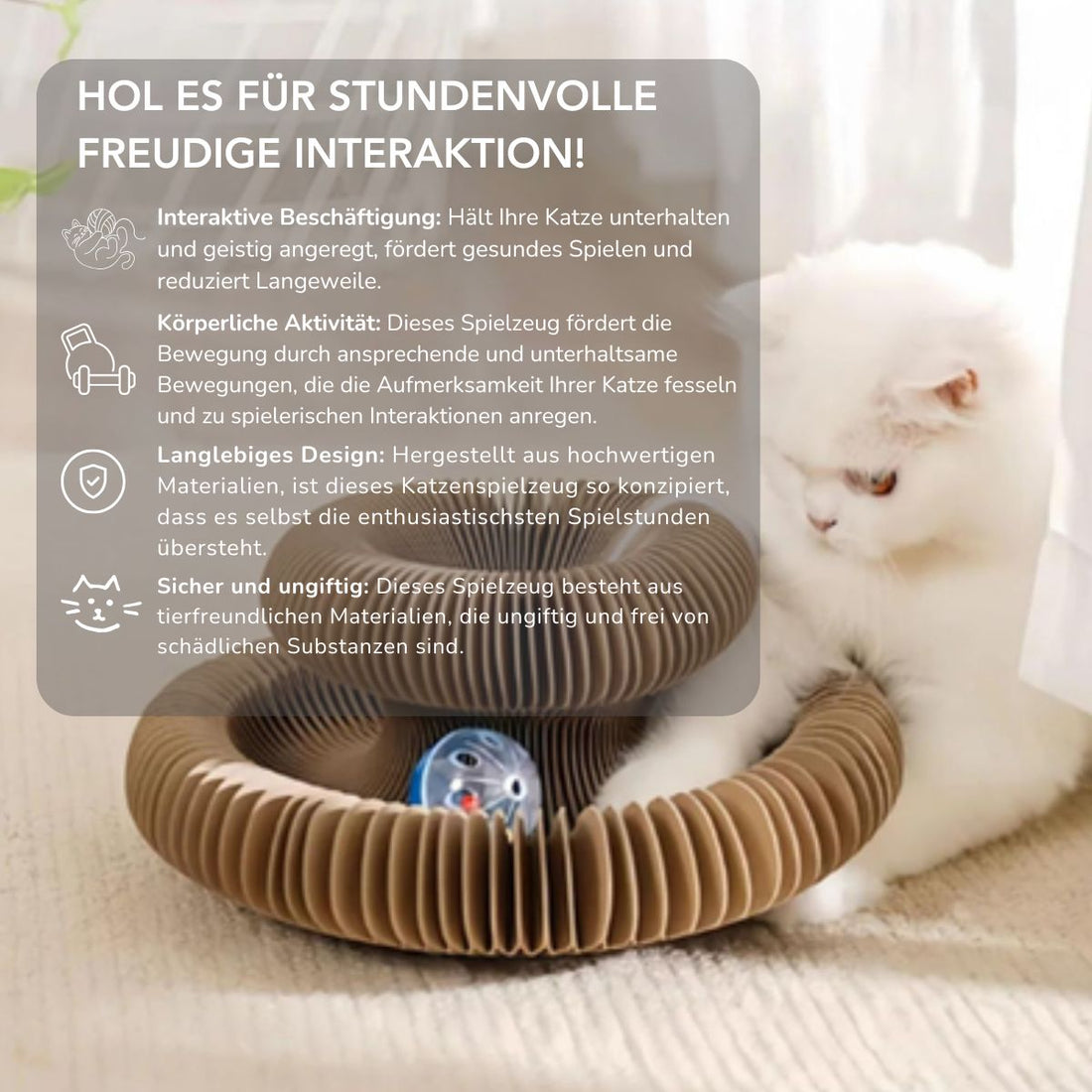 Serenosole™ KittyKraze Katzenspielzeug | Regt den Geist und Körper Ihrer Katze an | Süßestes Katzenspielzeug 2024 (1+1 GRATIS)