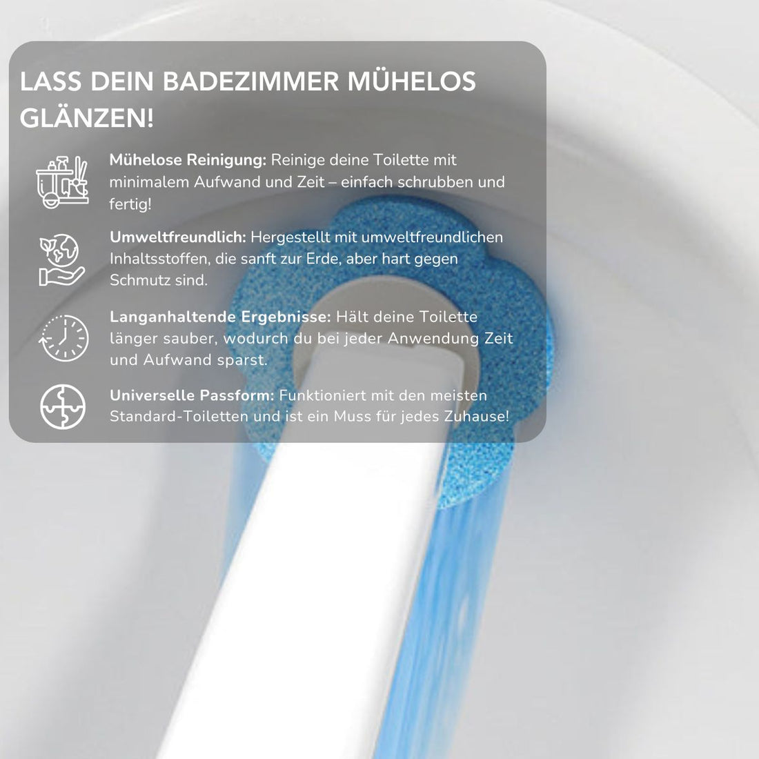 Serenosole™ LuxeClean CleanFlush Set | Hol dir dein WC in kürzester Zeit strahlend sauber (+12 freie Aufsätze)