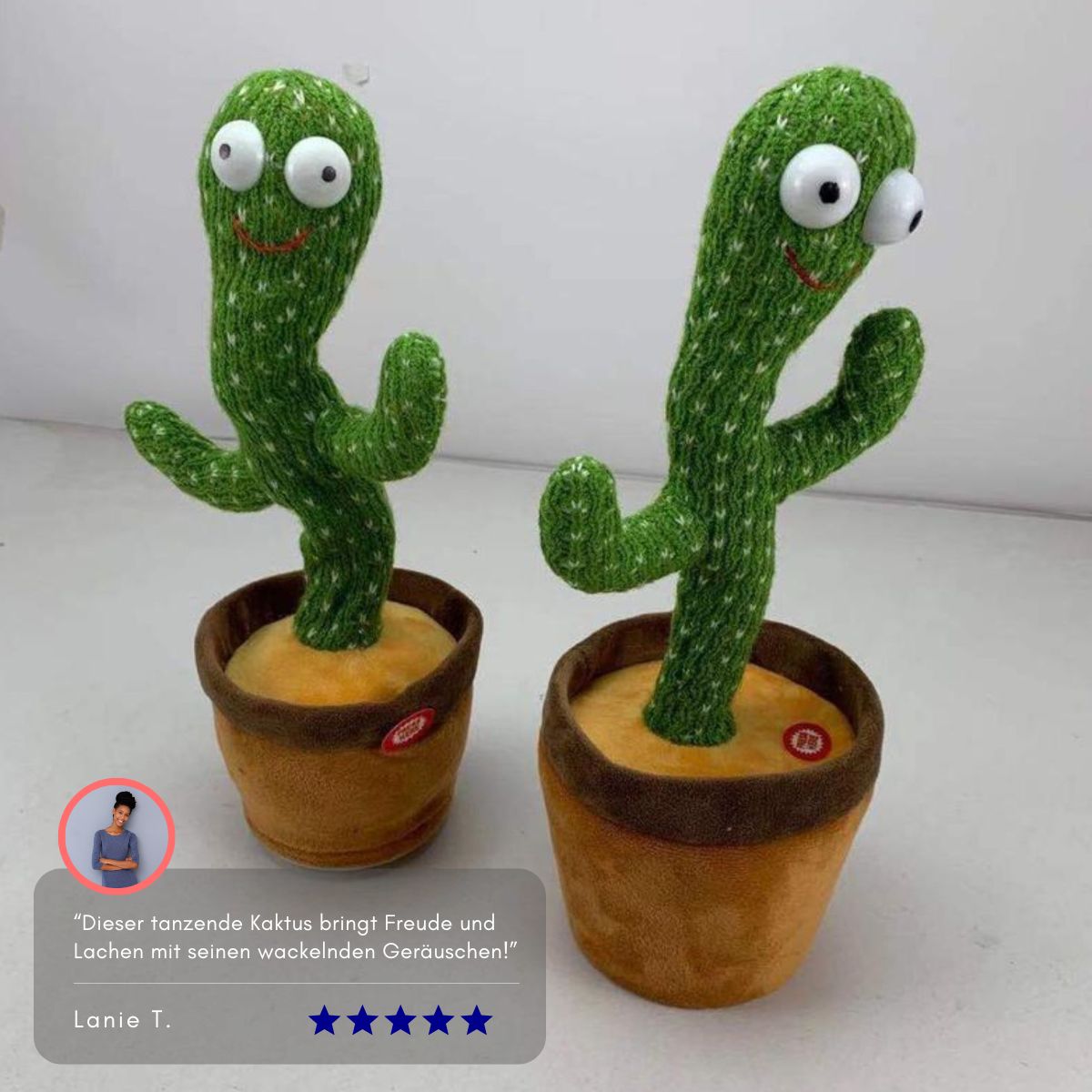 Serenosole™ Hug-a-Cactus Tanzender Kaktus | Endloses Lachen bei jedem Wackeln (1+1 GRATIS)