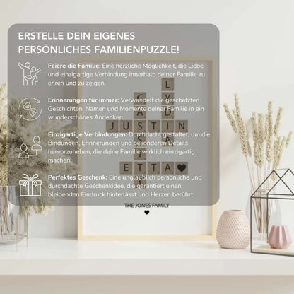 Serenosole™ BondWords Familien Kreuzworträtsel Poster | Einzigartiges Familien-Kreuzworträtsel, das für immer geschätzt wird | Zeitloses Familienpuzzle 2024