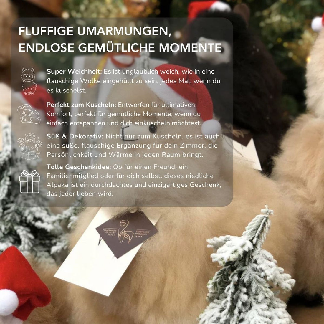 Serenosole™ CozyCuddle Flauschiges Alpaka | Das weichste, flauschigste Kuscheln, das du je erleben wirst