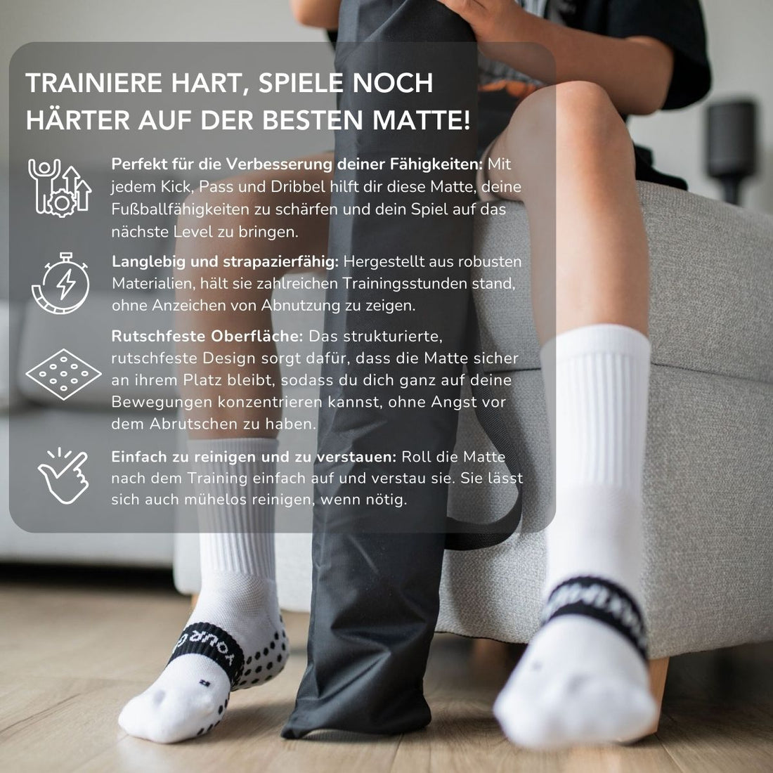 Serenosole™ KickMaster Fußballmatte | Verbessere deine Fähigkeiten mit jedem Kick und Dribbel | Perfekte Trainingsfläche 2024