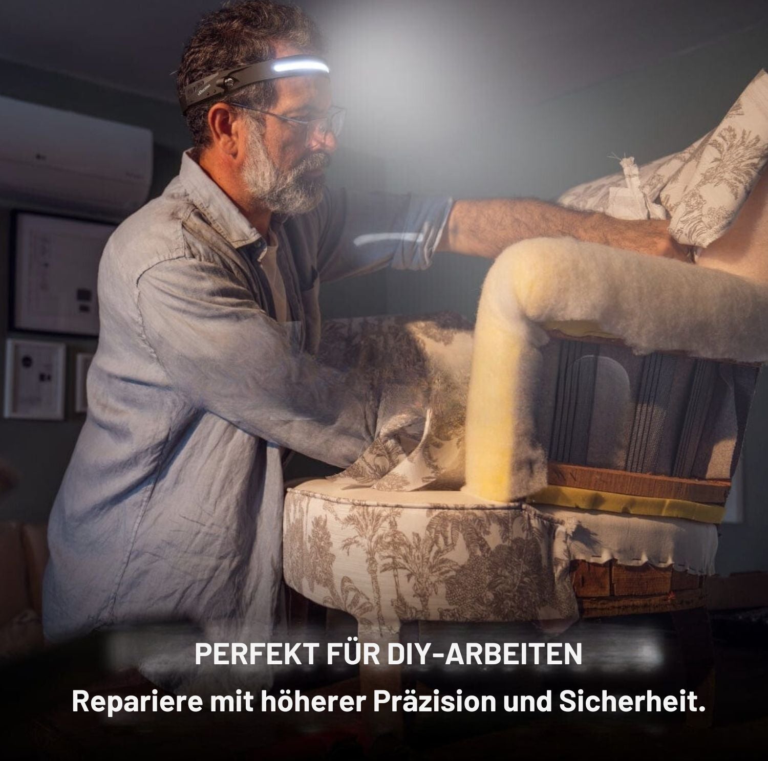 Serenosole™ FlexiBand Kopfbandslicht | Perfekt für Outdoor-Aktivitäten | Beste Lösung für die Arbeit im Dunkeln 2024