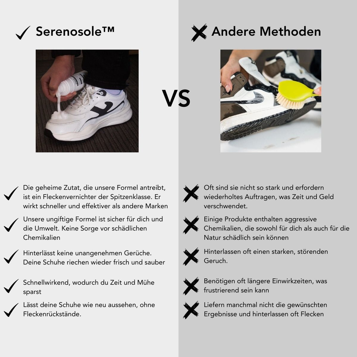 Sérénosols™Nettoyant à chaussures et brosse de qualité supérieure (70% REMISE)