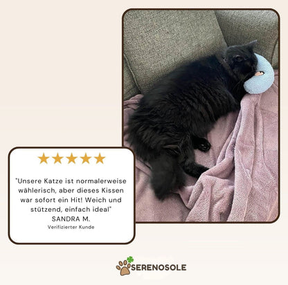 Serenosole™ CozyPaws Kleines Katzenkissen | Optimaler Komfort und ein ruhiger Rückzugsort | Perfekte Schlaflösung 2024 (1+1 GRATIS)