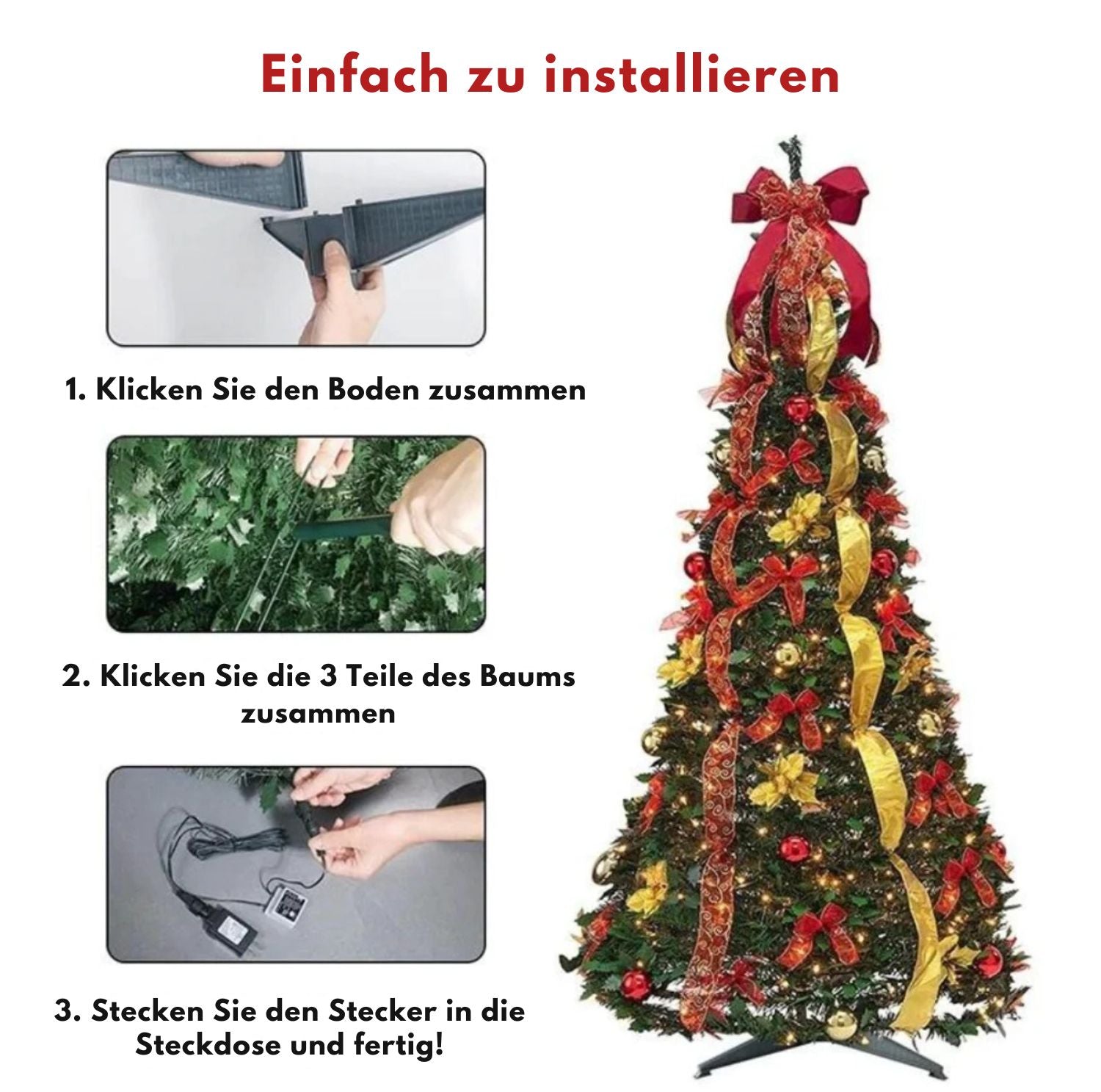 Serenosole™ BrightTree Smart Weihnachtsbaum | Stelle den Weihnachtsbaum jetzt in 30 Sekunden auf.