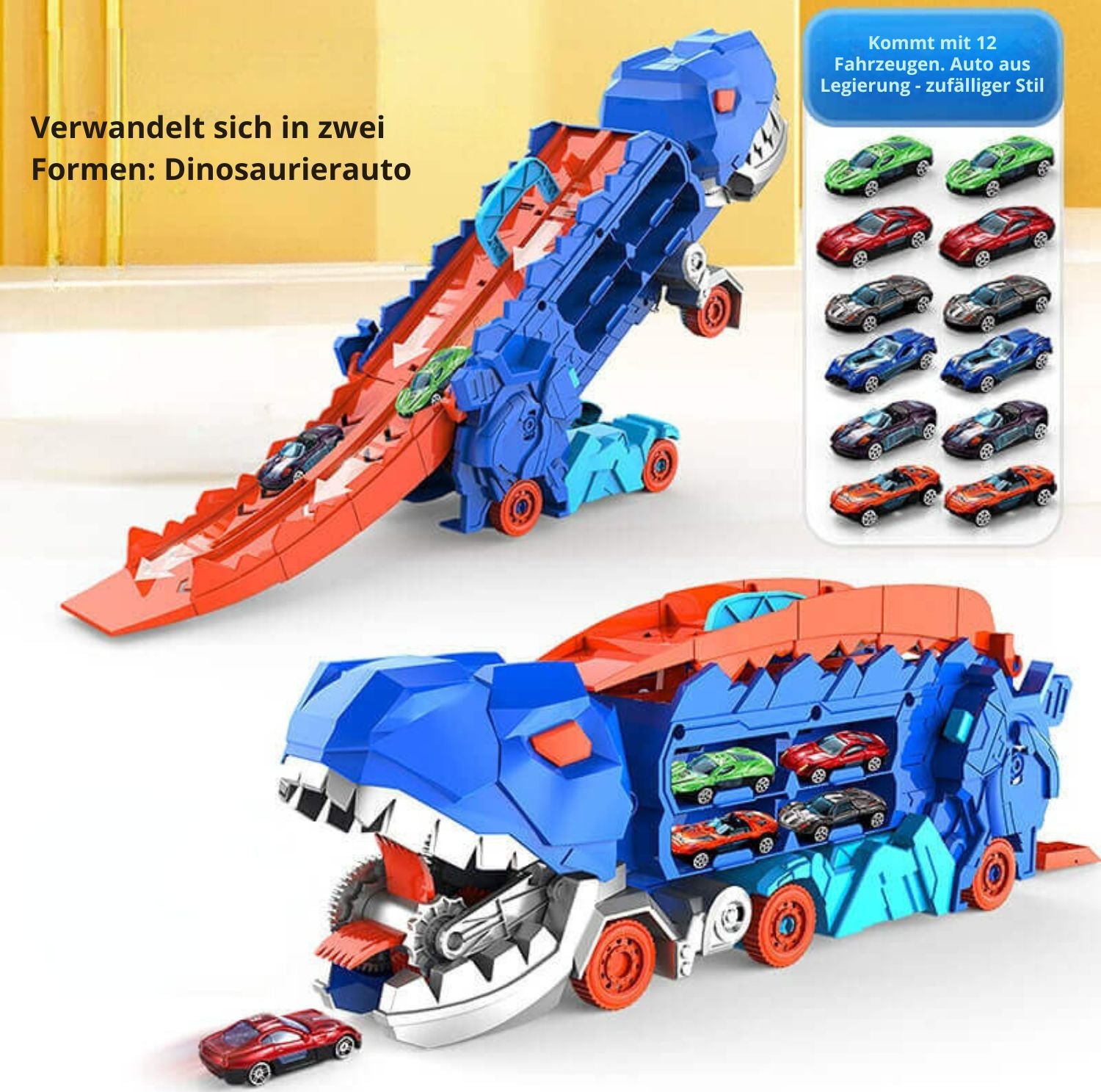 Serenosole™ Jurassic Hauler Tyrannosaurus Transporter | Brüllendes Abenteuer auf Rädern |  Größter Dino-Transporter 2024