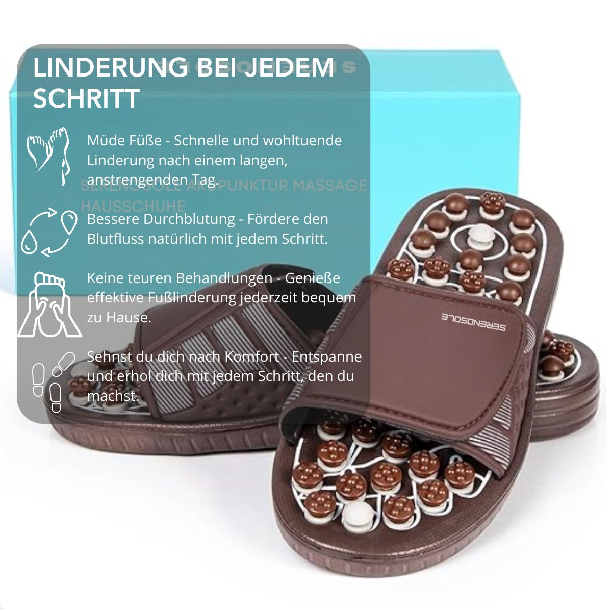 Serenosole™ SootheSteps Akupressur-Hausschuhe | Verwöhne deine Füße täglich | Die besten Fußmassage-Slipper 2024 (1+1 GRATIS)