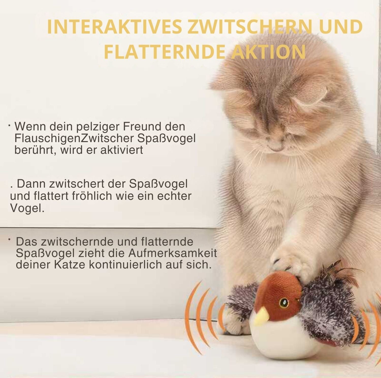 Serenosole™ BirdyBuddy Katzenspielzeug | Zieht die Aufmerksamkeit deiner Katze auf sich und regt zum Spielen an | Fesselndstes Katzenspielzeug 2024