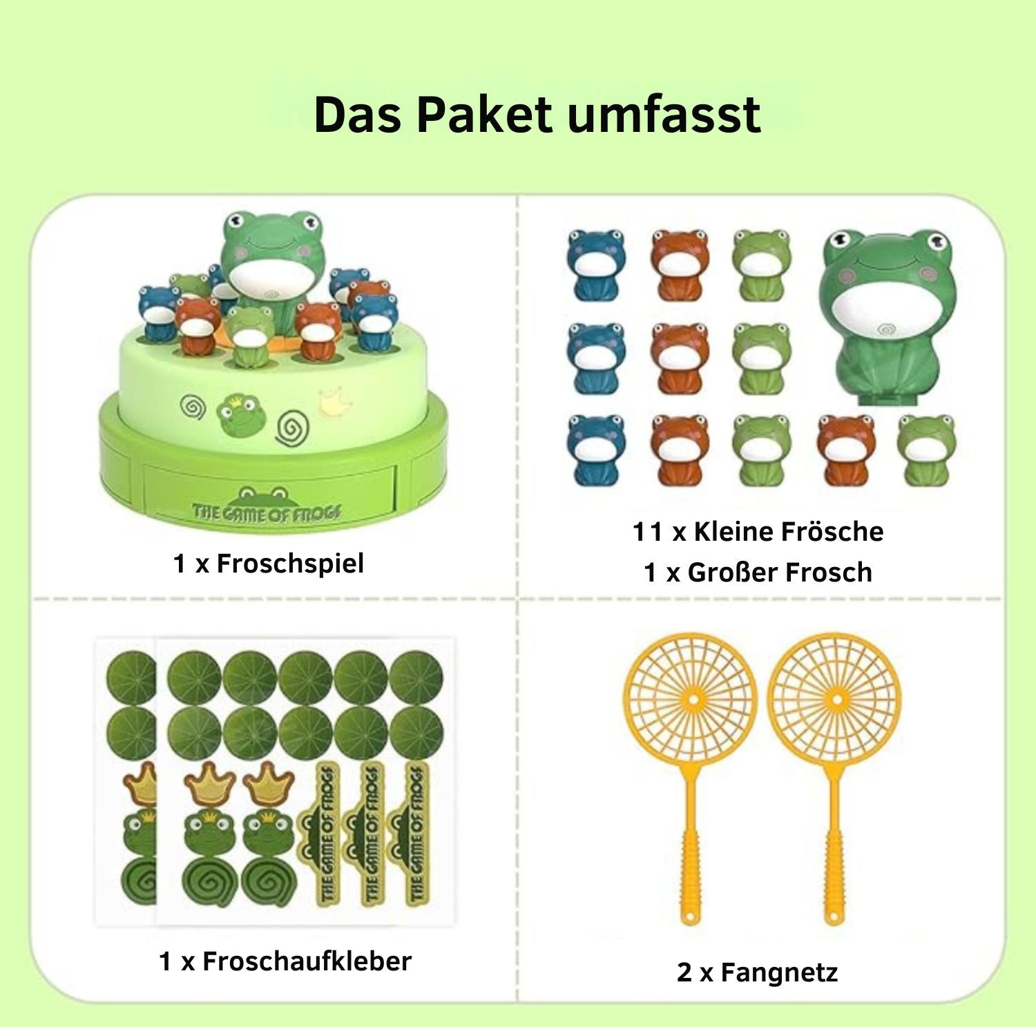 Serenosole™ FrogTastic Frosch-Spielset | Frösche, die springen, fangen und den Spaß zum Leben erwecken