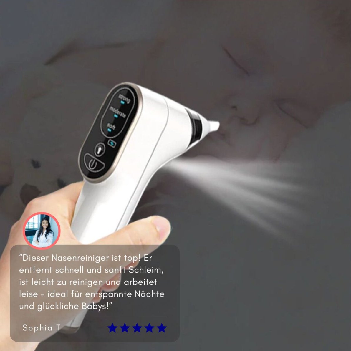 Serenosole™ BreatheEase Nasenreiniger | Reinigt die Nasenwege für leichtes Atmen | Beste Lösung für verstopfte Nase Baby 2024